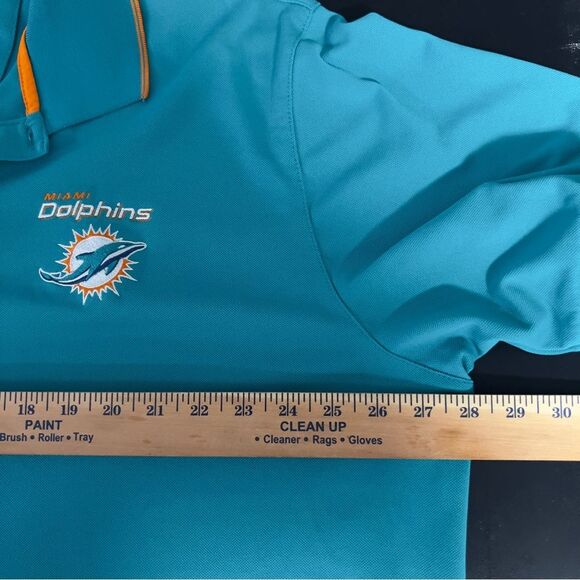 Miami Dolphins Antigua Polo NFL Football Sports Performance Solid Shirt 0700 - Picture 9 of 10